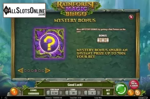 Game Rules 4. Rainforest Magic Bingo from Play'n Go