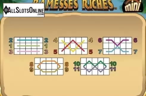 Paytable 4. Ramesses Riches Mini from NextGen