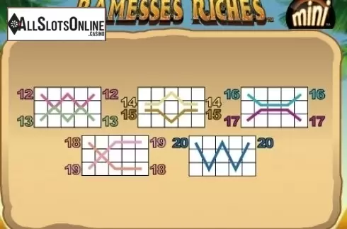 Paytable 5. Ramesses Riches Mini from NextGen