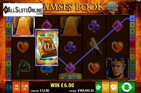 Wild Win screen. Ramses Book GDN from Gamomat