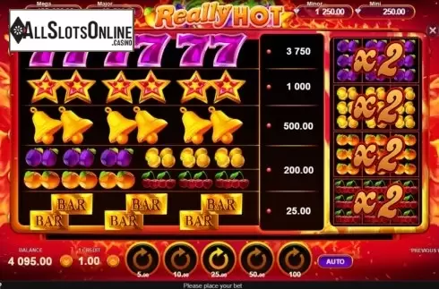 Paytable. Really Hot (Gamzix) from Gamzix