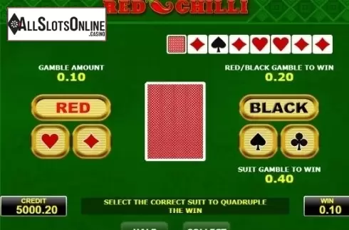 Bonus Game screen. Red Chilli from Amatic Industries