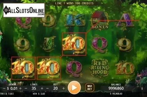 Win screen. Red Riding Hood (KA Gaming) from KA Gaming