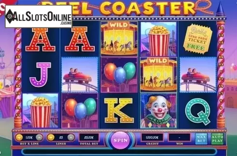 Reels screen. Reel Coaster from Capecod Gaming