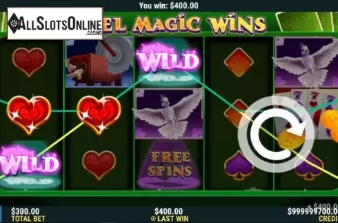 Win Screen. Reel Magic Wins from Slot Factory