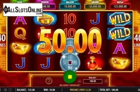 Win 2. Reel Riches Fortune Age from WMS