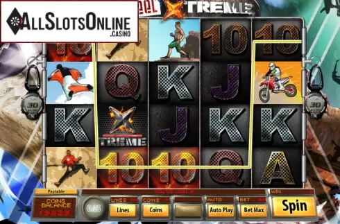 Win Screen. Reel Xtreme from Saucify
