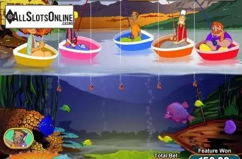 Bonus Game screen. Reel 'em In! Big Bass Bucks from WMS