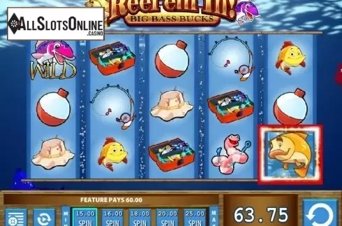 Bonus Symbols screen. Reel 'em In! Big Bass Bucks from WMS