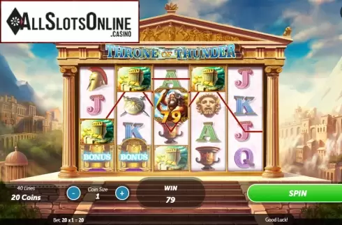 Win Screen. Throne of Thunder from Roxor Gaming