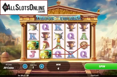Win Screen 2. Throne of Thunder from Roxor Gaming