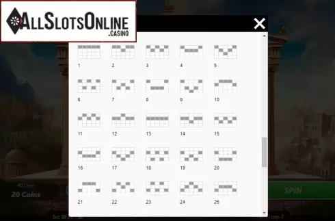 Paytable. Throne of Thunder from Roxor Gaming