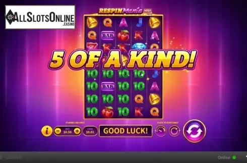 Win Screen 1. Respin Mania Mega Reels from Skywind Group