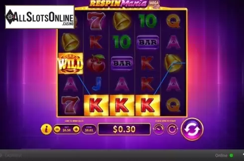 Win Screen 3. Respin Mania Mega Reels from Skywind Group
