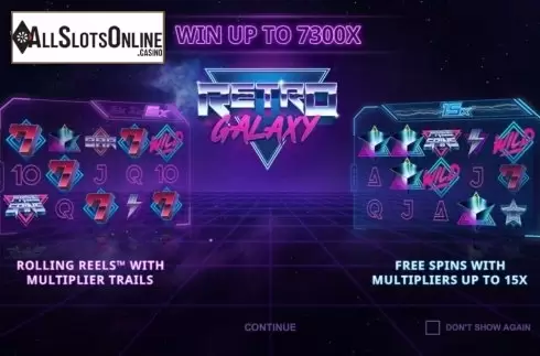 Start Screen. Retro Galaxy from Half Pixel Studio