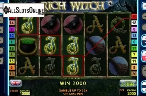 Game workflow 3. Rich Witch Deluxe from Novomatic