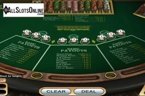Game Screen. Ride'm Poker (Betsoft) from Betsoft