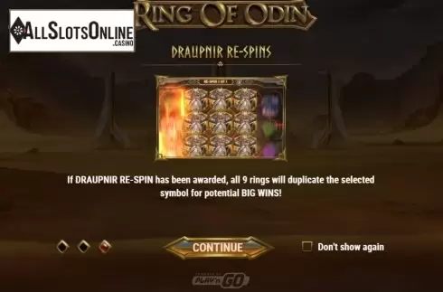 Start Screen. Ring of Odin from Play'n Go
