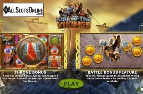 Intro screen. Rise Of The Vikings from Leander Games