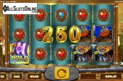 Wild win screen 2. Rise Of The Vikings from Leander Games