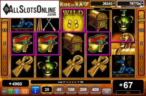 Win Screen 1. Rise of Ra: Egypt Quest from EGT