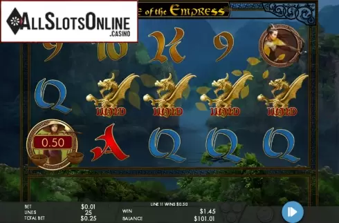 Wild Win screen. Rise of the Empress from Genesis