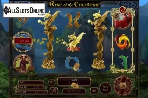 Wild Win screen. Rise of the Empress from Genesis