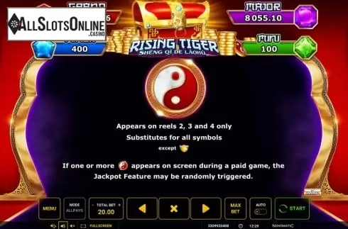 Features 1. Rising Tiger (Sheng qi de Laohu) from Greentube