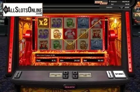 Wild Win screen. Riverboat Gambler from Realistic