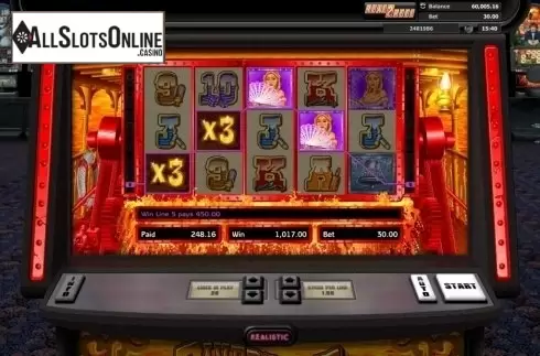 WIn screen x3. Riverboat Gambler from Realistic
