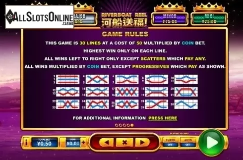 Game Rules. Riverboat Reel from Skywind Group