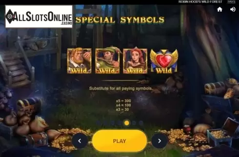 Paytable 1. Robin Hoods Wild Forest from Red Tiger