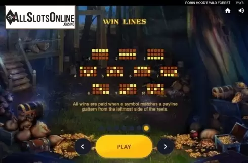 Paylines. Robin Hoods Wild Forest from Red Tiger
