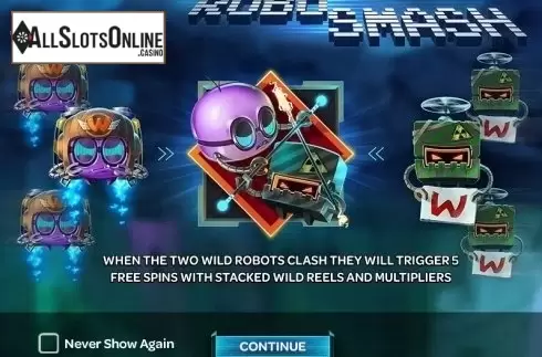 Screen 1. Robo Smash from iSoftBet
