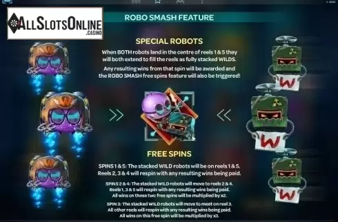 Paytable 2. Robo Smash from iSoftBet