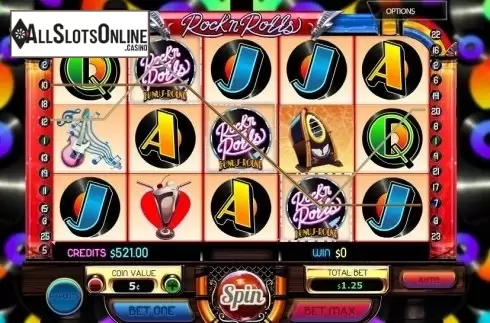 Bonus Symbol screen. Rock n Rolls from MultiSlot