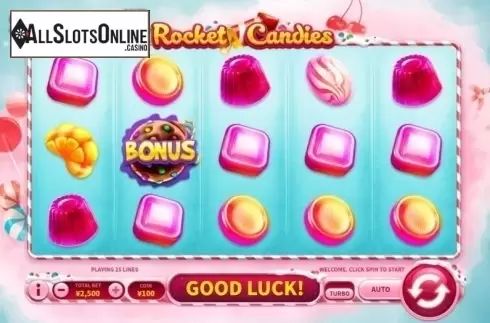 Game Workflow screen . Rocket Candies from Skywind Group