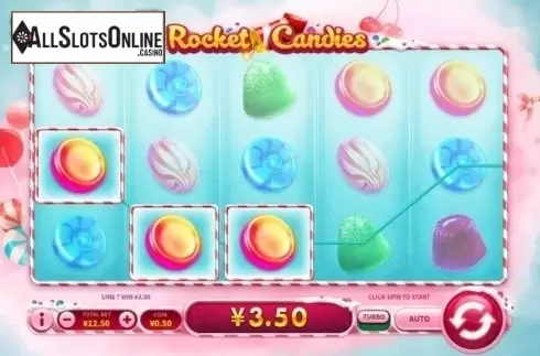 Win Screen 2. Rocket Candies from Skywind Group