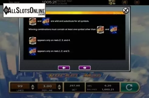 Info 2. Rocket Man (High 5 Games) from High 5 Games