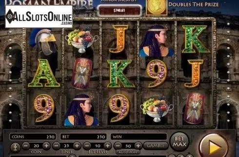 Reels screen. Roman Empire (Habanero Systems) from Habanero