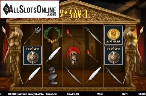 Reel Screen. Rome Warrior (Triple Profits Games) from Triple Profits Games