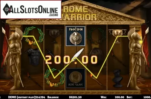 Win Screen 3. Rome Warrior (Triple Profits Games) from Triple Profits Games