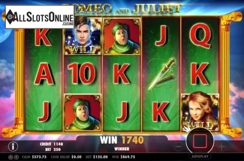 Wild Win screen. Romeo and Juliet (Pragmatic Play) from Pragmatic Play