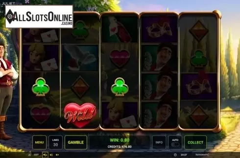 Win Screen 2. Romeo and Juliet – Sealed with a Kiss from Greentube