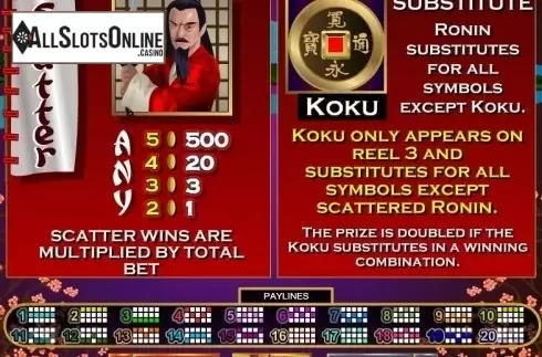 Wild & Scatter. Ronin (RTG) from RTG