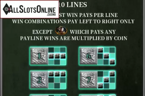 Paytable. Ronin (All Way Spin) from AllWaySpin