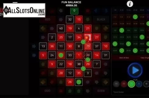 Game Screen. Roulette Diamond (1X2gaming) from 1X2gaming