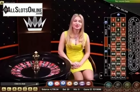Game Screen. Roulette Live Casino (Ezugi) from Ezugi