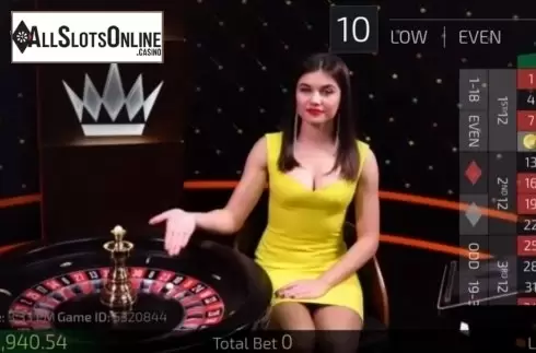 Game Screen. Roulette Live Casino (Ezugi) from Ezugi