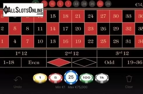Game Screen. Roulette Live Casino (NetEnt) from NetEnt